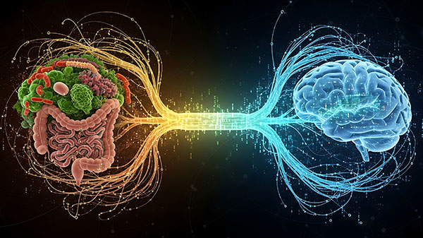 Brain gut connection neural network communication science art